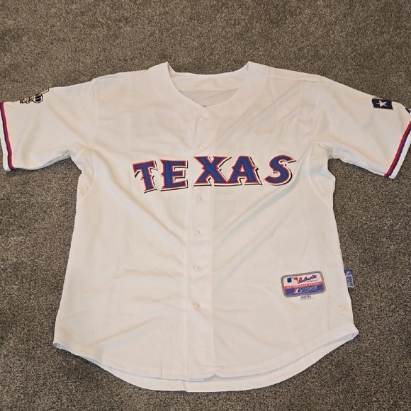 Texas Rangers lan Kinsler #5Majestic Cool Base JerseyWorld Series SZ 52/XL